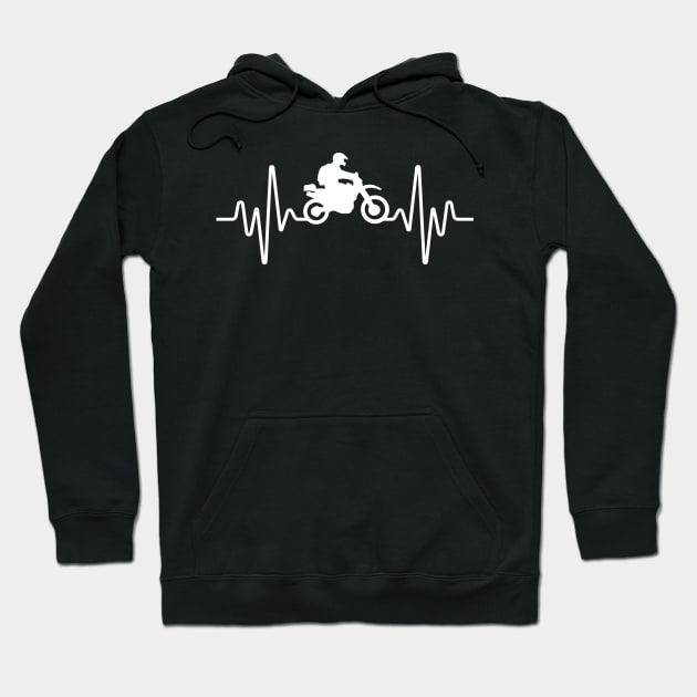 Motorcycle Heartbeat EKG Hoodie by SPOTSTORE01